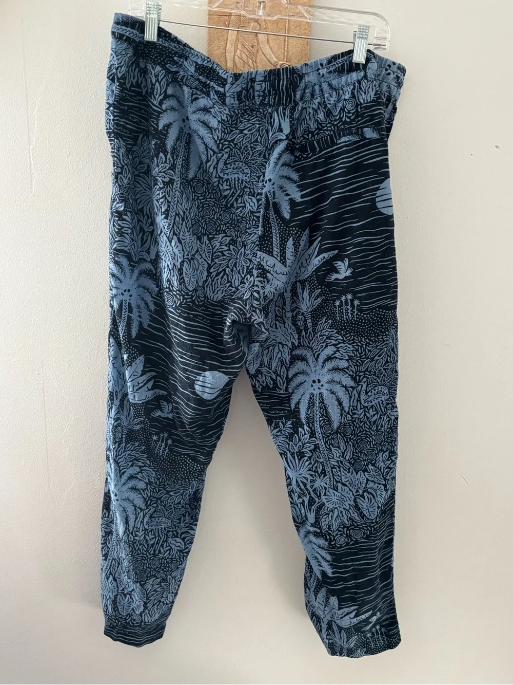 Desmond & Dempsey x H&M Linen Drawstring Pants Tropical Size 12